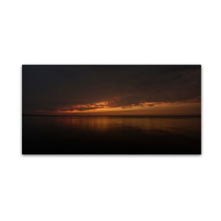 Kurt Shaffer 'Sunset On A Still Summer Evening' Canvas Art,16x32